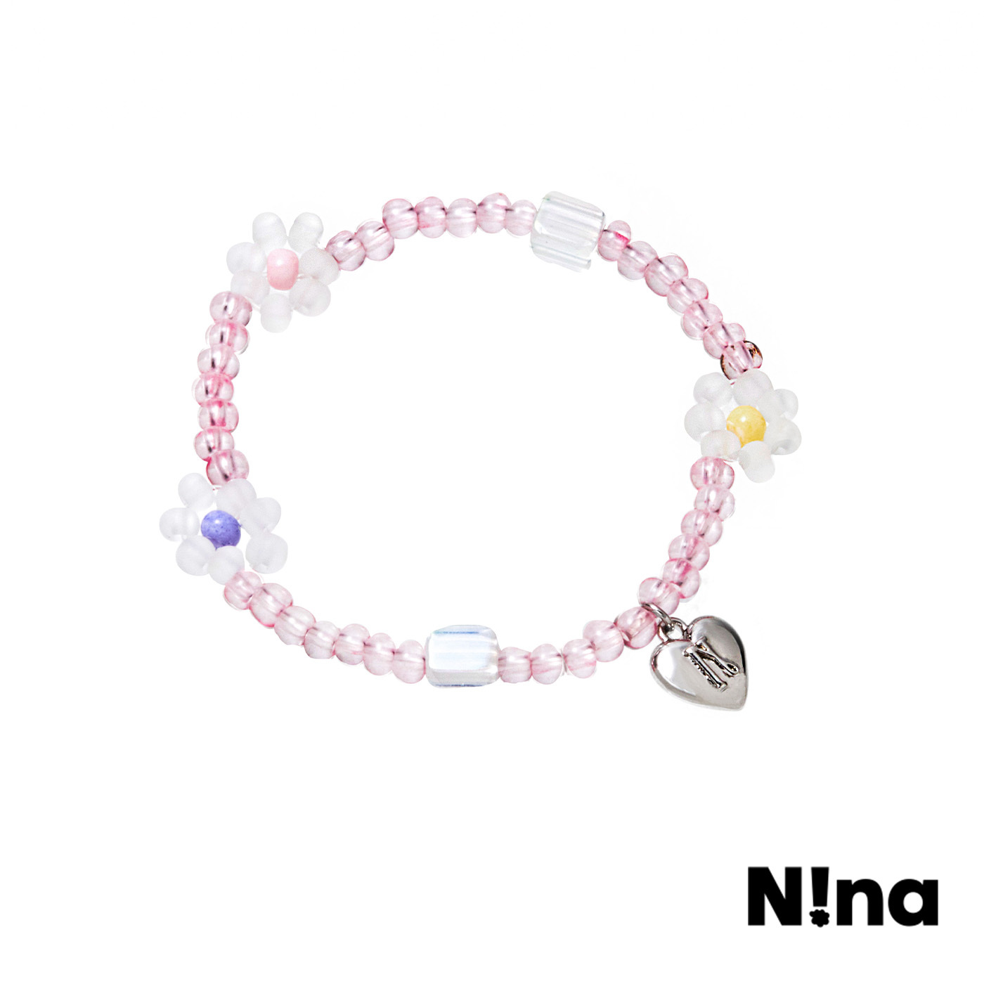 平價飾品,Nina聯名款,花,串珠手鍊,兒童手鍊