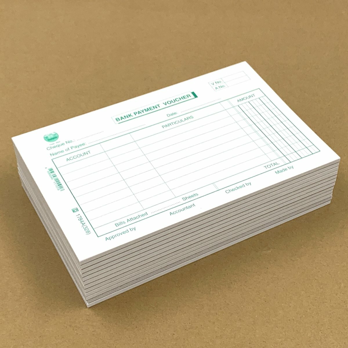 #1784A Bank Payment Voucher 英式銀行支出傳票 - 12本