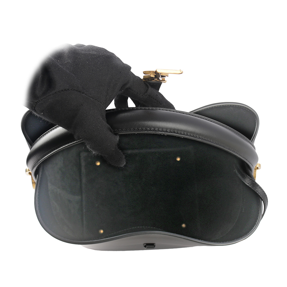 【YSL/Saint Laurent Paris】LE 37 金釦小牛皮二用水桶包(黑色) 742828 2R20W 1000