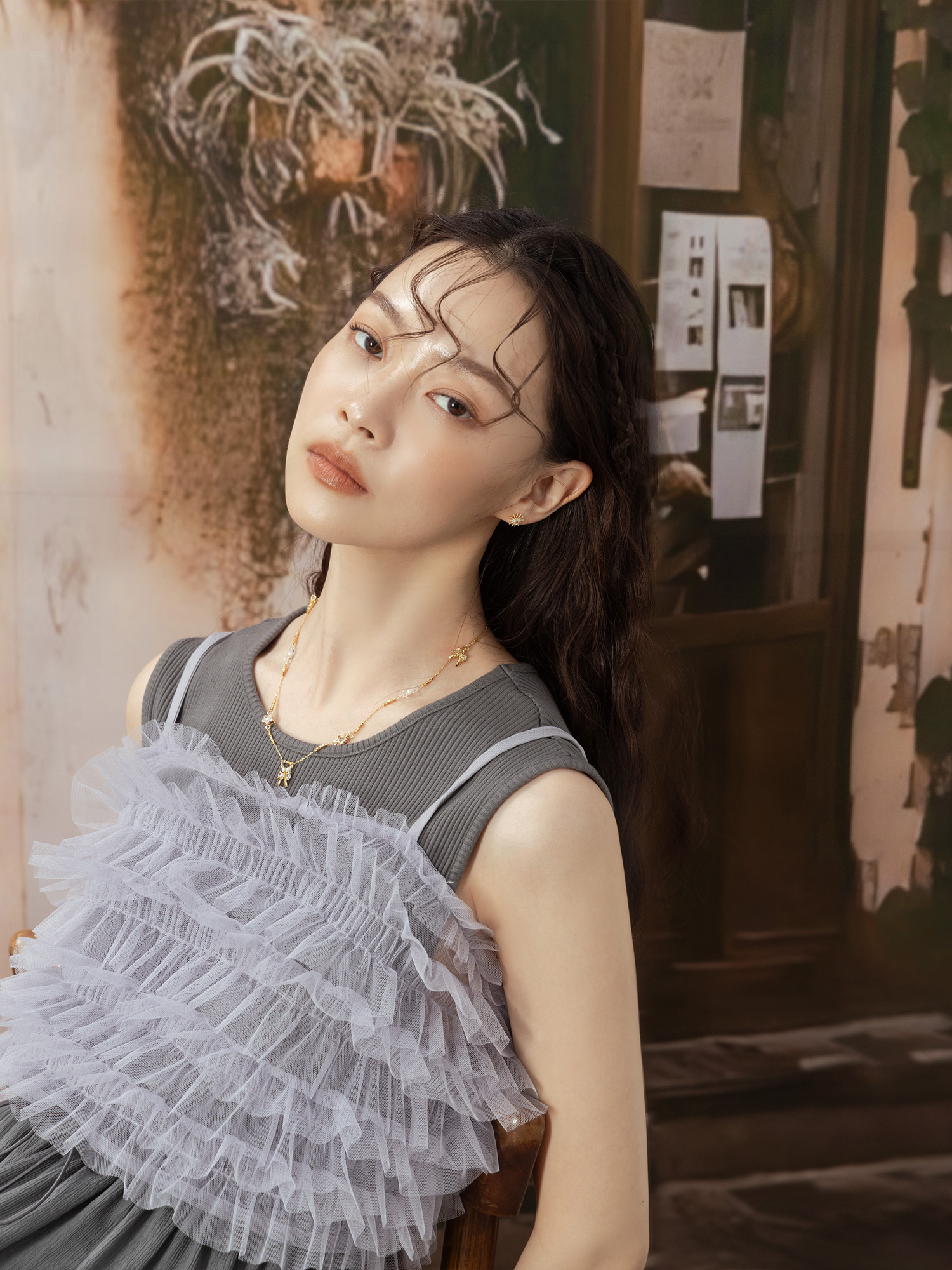 秘制巧脆餅。MUCHAT手作14+18KGP鋯石蝶結星星項鍊(不含星星珍珠項鍊)