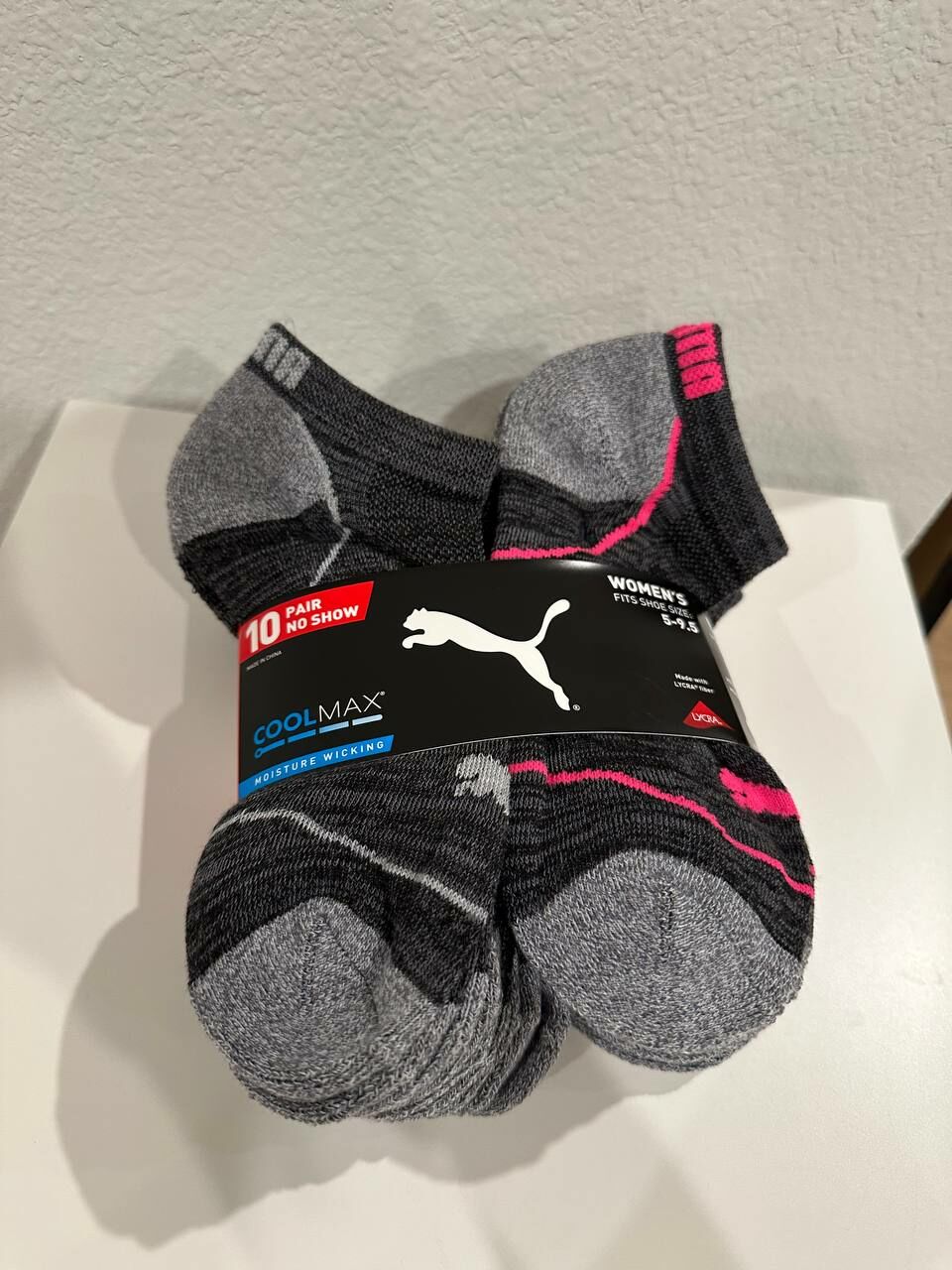 [S] PUMA 1489814 10 PAIR NO SHOW WOMEN'S SOCK, 888435268925 (SPM71)