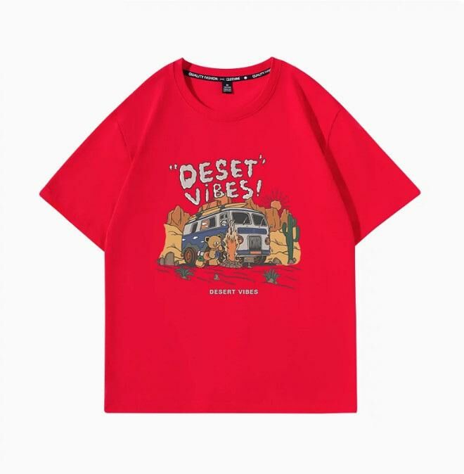 Summer Short Sleeve T-Shirt Top (Red Desert Vibe S-2XL) (Contact Customer Service to Confirm Shipping Size After Placing an Order)】