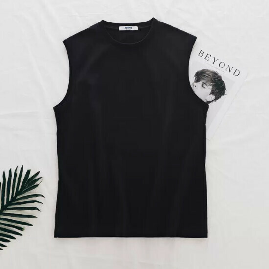熱推寬鬆休閑無袖T恤（S-3XL 301黑色）(下單後聯絡客服確認發貨尺碼)】