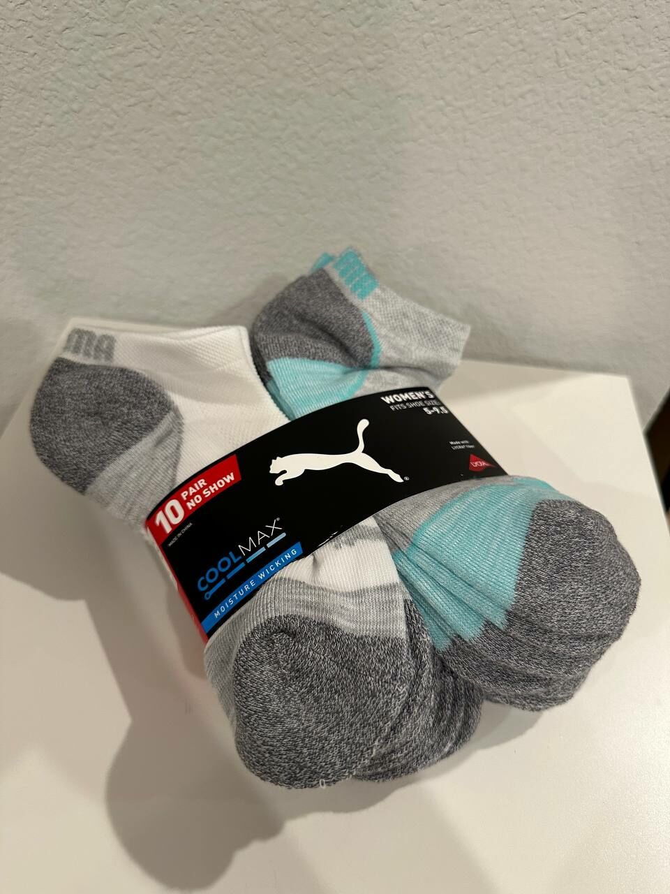 [S] PUMA 1489814 10 PAIR NO SHOW WOMEN'S SOCK, 888435268918 (SPM73)