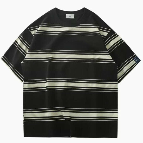 Loose casual short-sleeved T-shirt (M-3XL Meteorite Black) (contact customer service to confirm the shipping size after placing an order)】