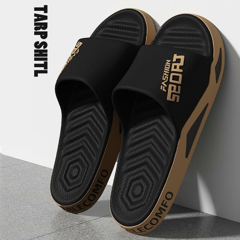 Home anti-slip soft-soled slippers (36-41 yards black gold) [Please contact customer service to confirm the shipping size after placing an order]]