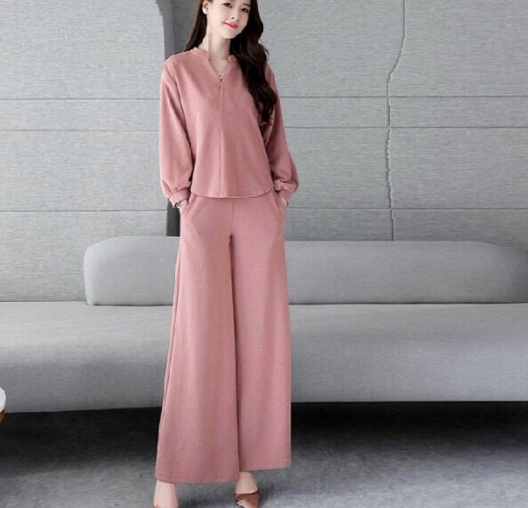 Fashionable casual long-sleeved suit [pink] (size: M-3XL) (Contact customer service to confirm the shipping size after placing an order)】