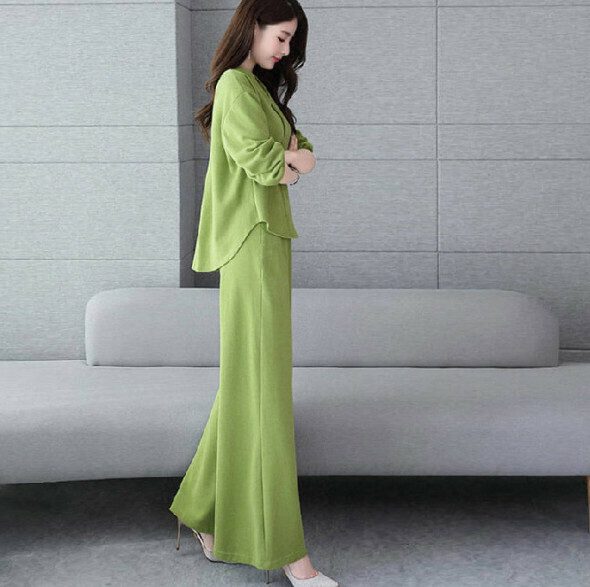 Fashionable casual long-sleeved suit [fruit green] (size: M-3XL) (contact customer service to confirm the shipping size after placing an order)】