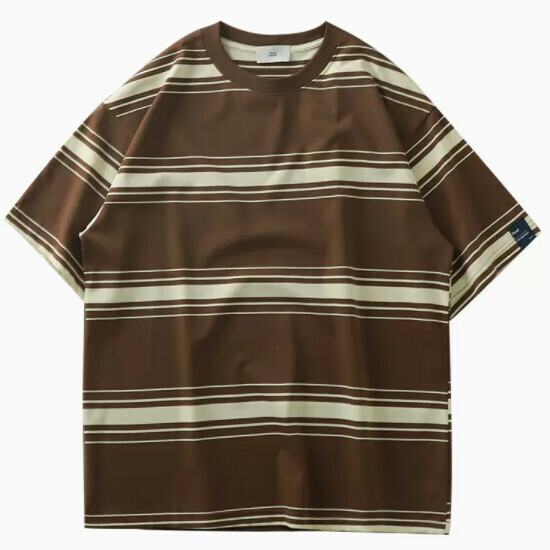 Loose casual short-sleeved T-shirt (M-3XL coffee) (contact customer service to confirm shipping size after placing an order)】