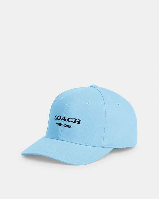 [S] COACH EMBROIDERED BASEBALL HAT,POOL, CH409-POOL (SCO794)