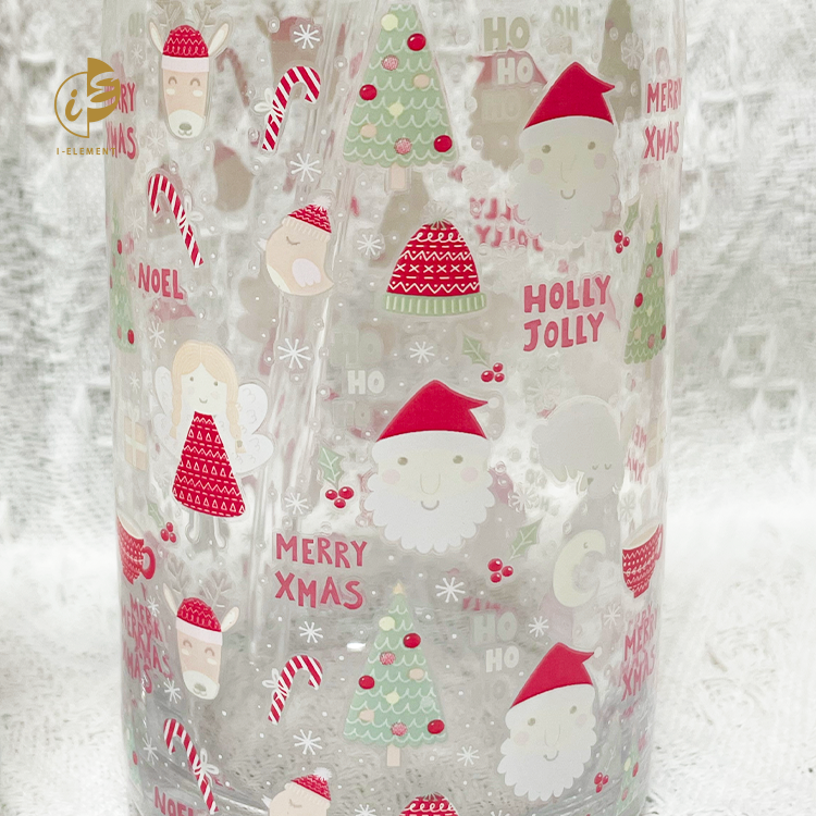 玻璃平底杯｜送玻璃吸管｜竹製蓋｜公仔