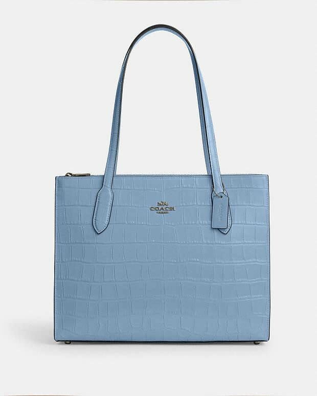 [S] COACH CL654 NINA TOTE BAG,CORNFLOWE, 196395287475 (SCO798)