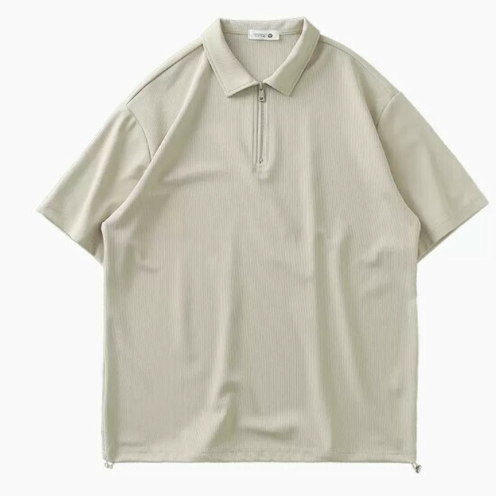 Loose casual collared short-sleeved T-shirt (M-3XL apricot) (contact customer service to confirm shipping size after placing an order)】