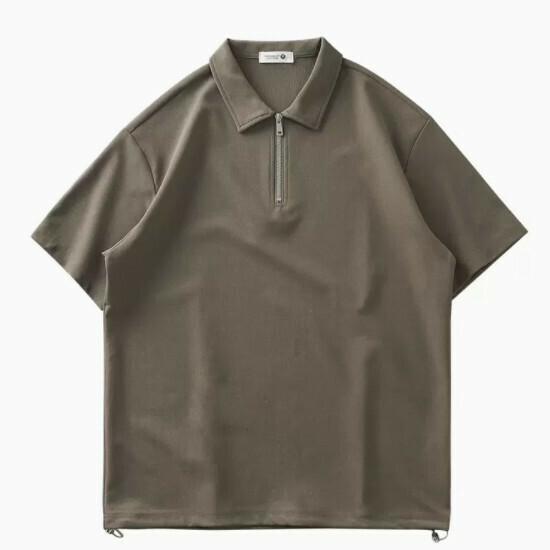 Loose casual collared short-sleeved T-shirt (M-3XL coffee) (contact customer service to confirm the shipping size after placing an order)】