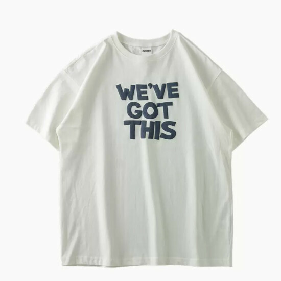 Loose casual short-sleeved T-shirt (M-2XL white) (contact customer service to confirm shipping size after placing an order)】