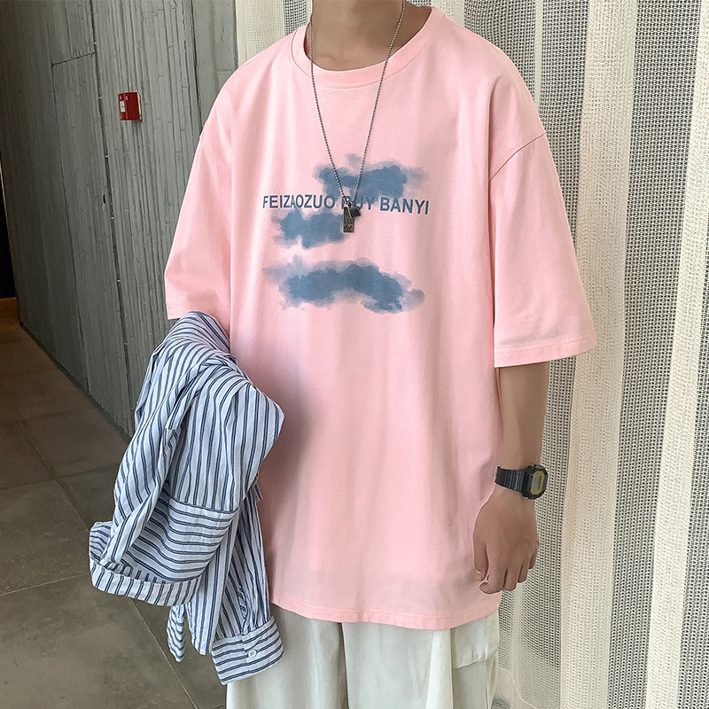 [1 piece] casual loose T-shirt (M-5XL size DF304 dark pink) [Please contact customer service to confirm the shipping size after placing an order]]