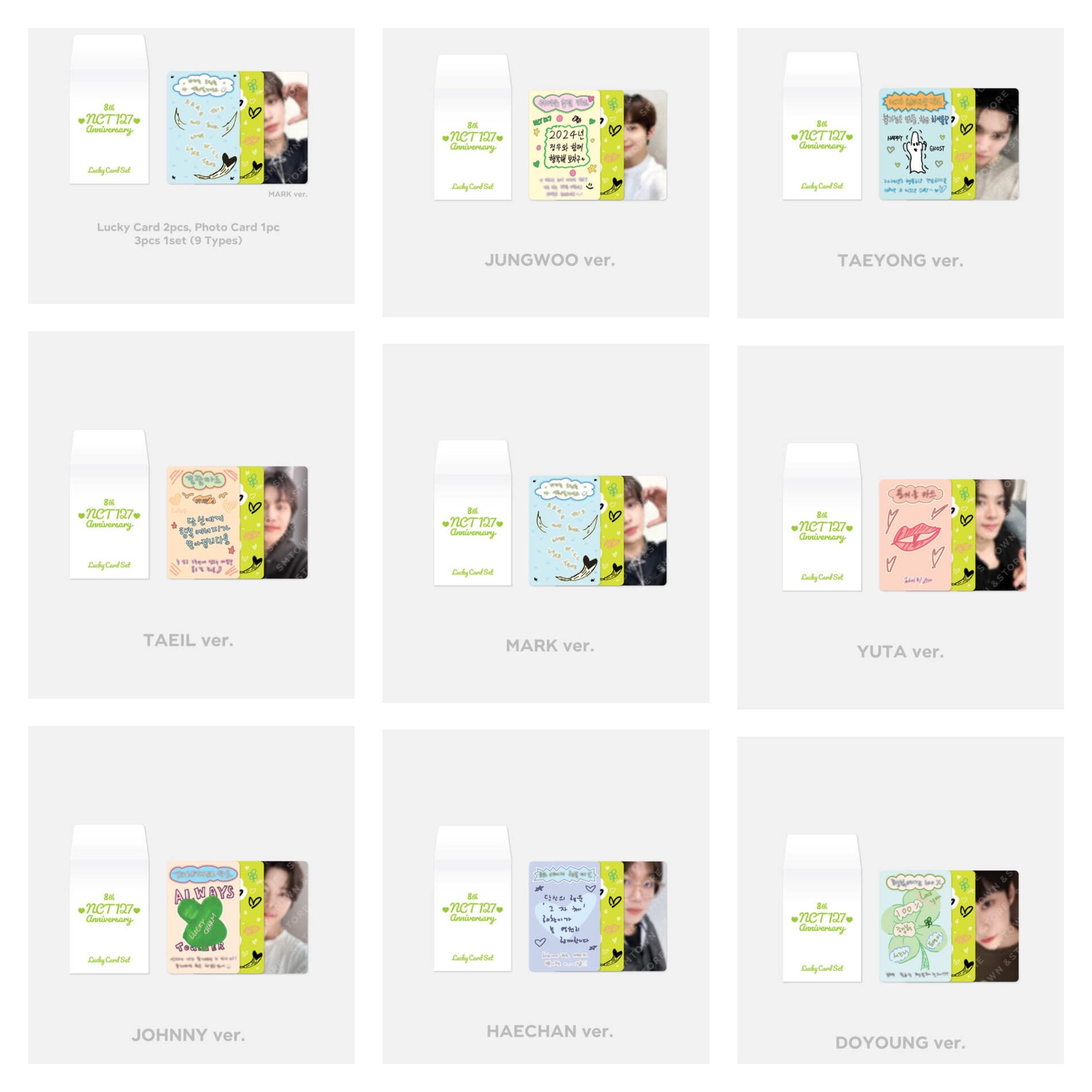 NCT127 8th Anniversary Lucky card set