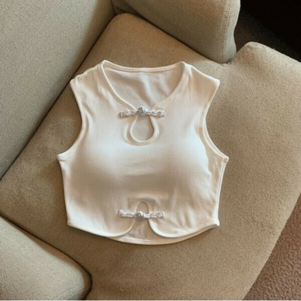 Buckle camisole (white) (sizes, recommended weight 85-130 lbs)】