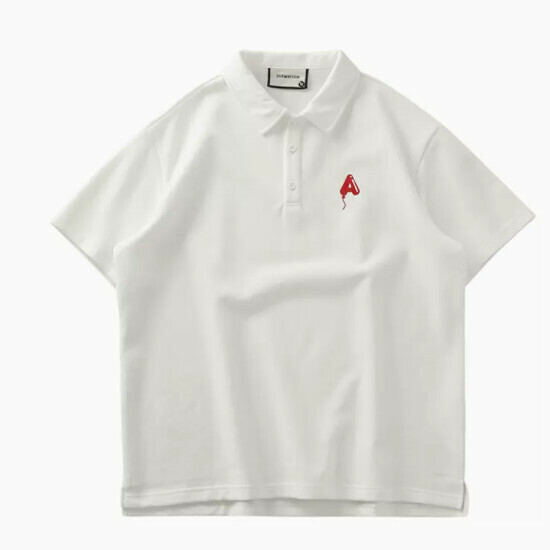 Loose casual collared short-sleeved T-shirt (S-2XL white) (contact customer service to confirm shipping size after placing an order)】