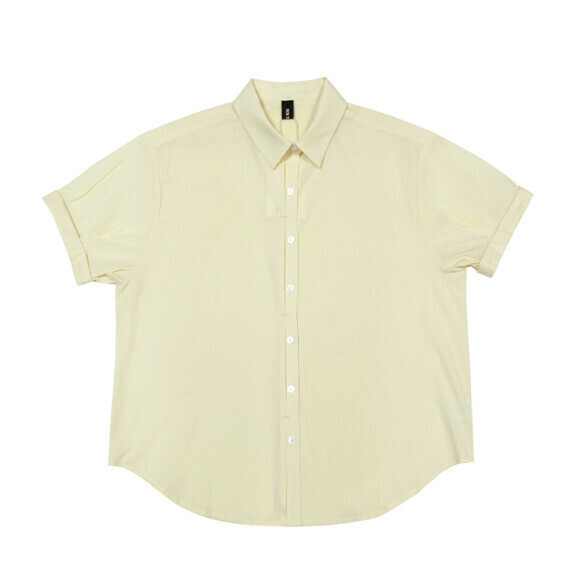 Retro Short-sleeved Shirt Women's Summer (Cream Yellow [S_XL Size] (Contact Customer Service to Confirm Shipping Size after placing an order)】