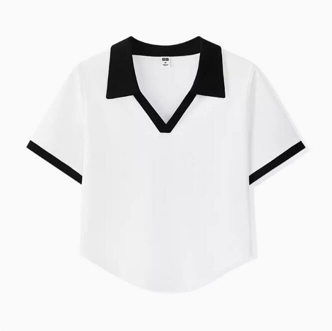 V-neck short-sleeved top (white size S-XL) (contact customer service to confirm the shipping size after placing an order)】