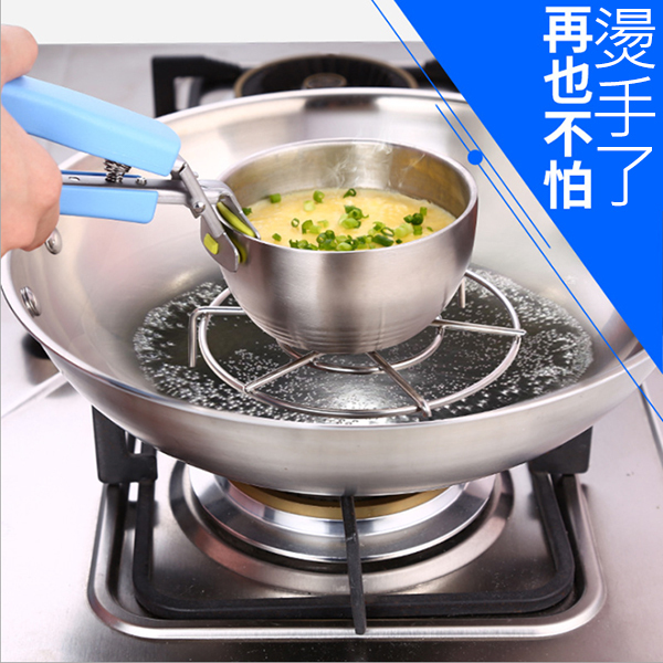 JK Korea kitchen gadget stainless steel tray clip multi-function bowl clip anti-scalding clip anti-slip clip (J0358)