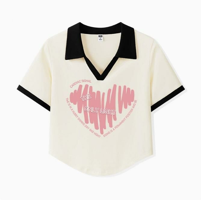 Slim and slim short T-shirt (beige graffiti S-XL size) (contact customer service to confirm the shipping size after placing an order)】