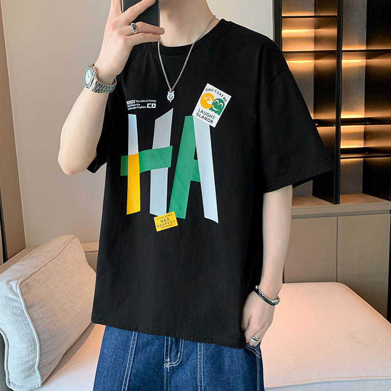 Casual loose T-shirt (M-3XL 26003 black) [Please contact customer service to confirm the shipping size after placing an order]]