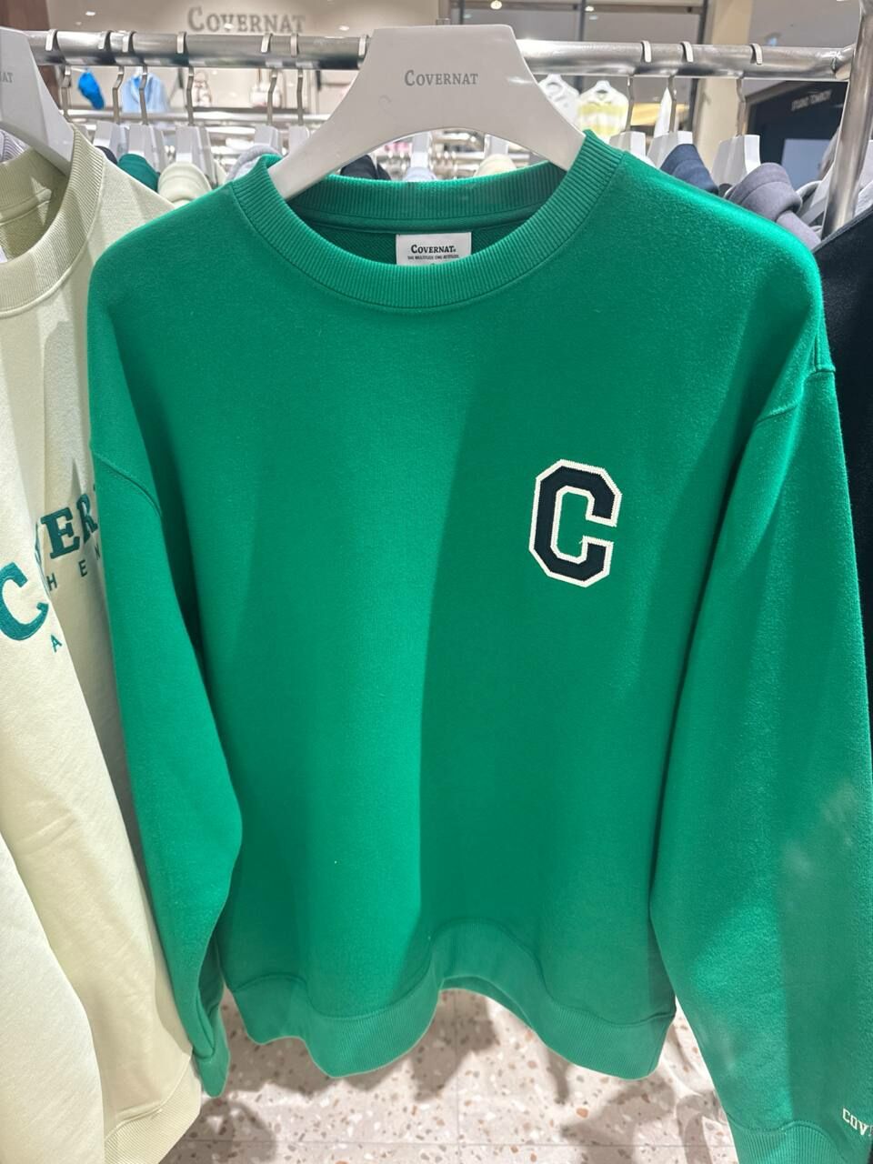 [S] COVERNAT C LOGO CREWNECK SWEATSHIRT,GREEN, CO2401CR01GN (SCN81)