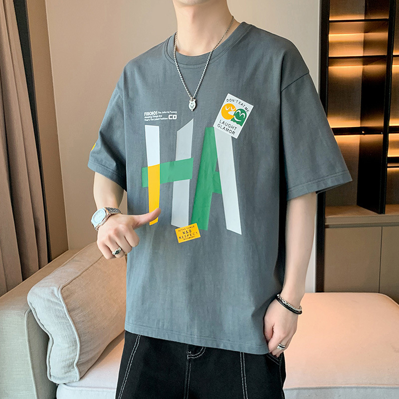 Casual loose T-shirt (M-3XL size 26003 dark gray) [Please contact customer service to confirm the shipping size after placing an order]]