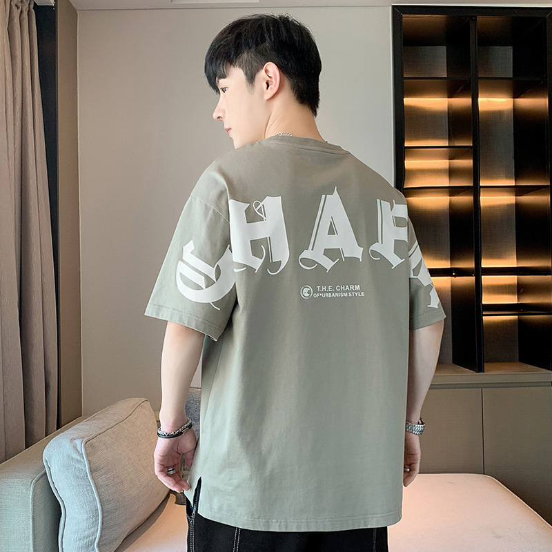 Casual loose T-shirt (M-3XL 26010 light gray) [Please contact customer service to confirm the shipping size after placing an order]]