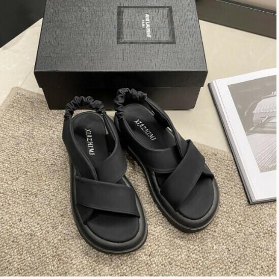 Soft-soled sandals [black] size [size 35-40] [Please contact customer service to confirm the shipping size after placing an order]