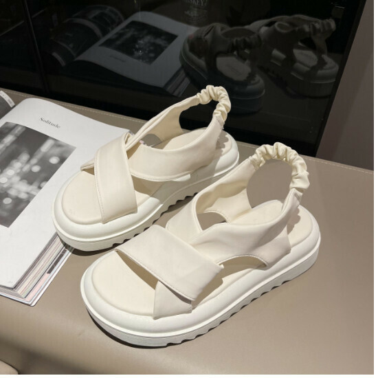 Soft-soled sandals [beige] size [35-40] [Please contact customer service to confirm the shipping size after placing an order]]