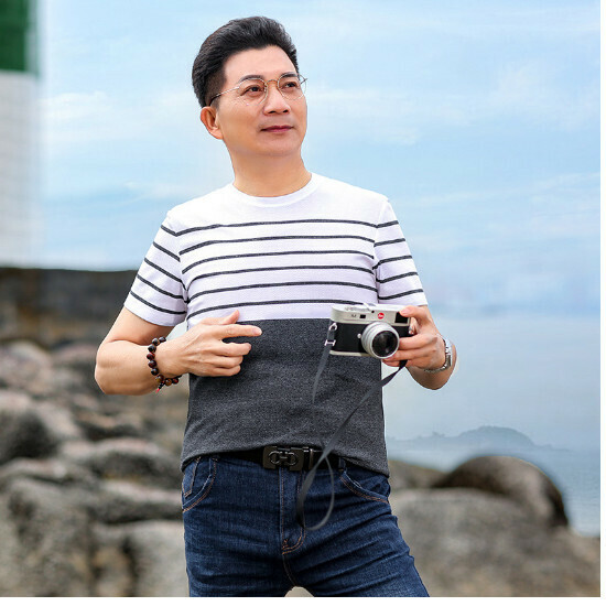 Round neck short-sleeved T-shirt [214 gray] size [M-XXXL] [contact customer service to confirm the shipping size after placing an order]]