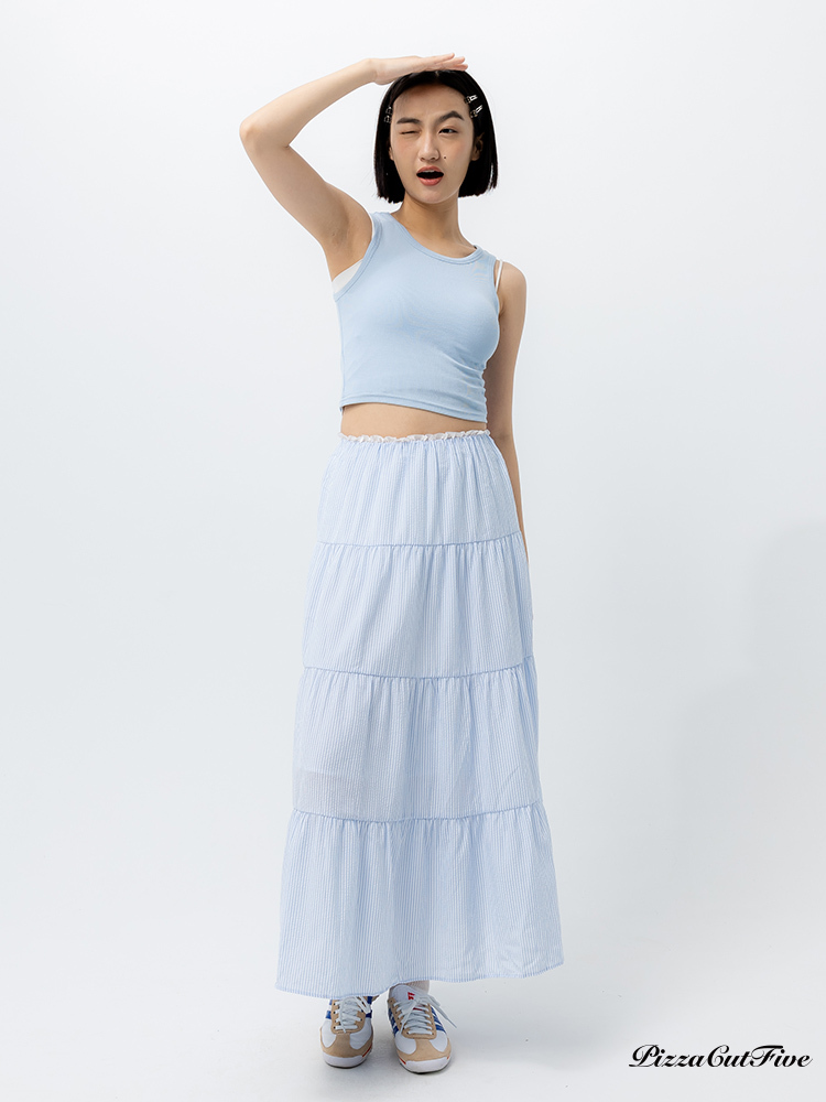 [SALE]壓紋素面圓領背心 PizzaCutFive PCF242411001