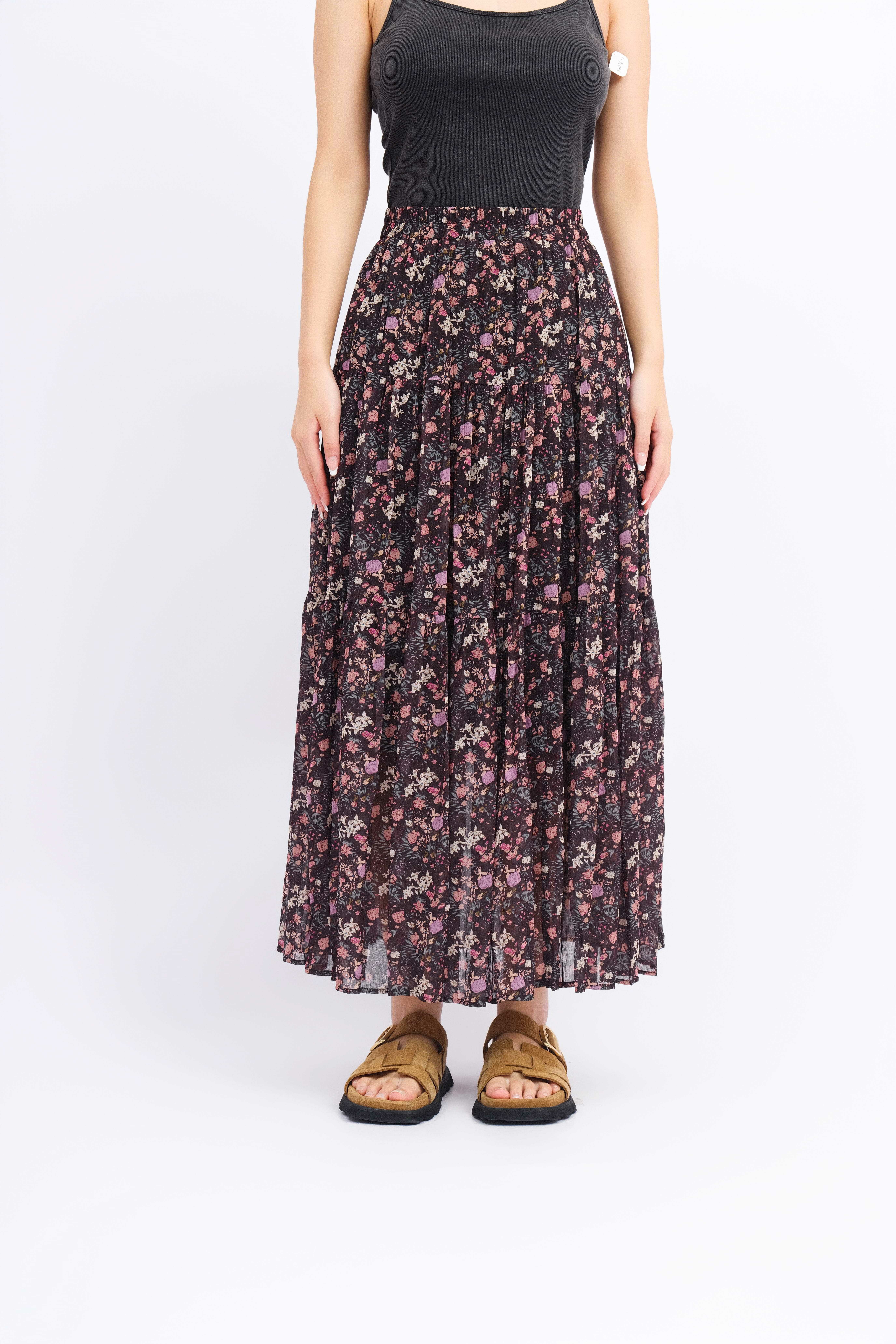 碎花雪紡蛋糕裙 (*現貨款式）