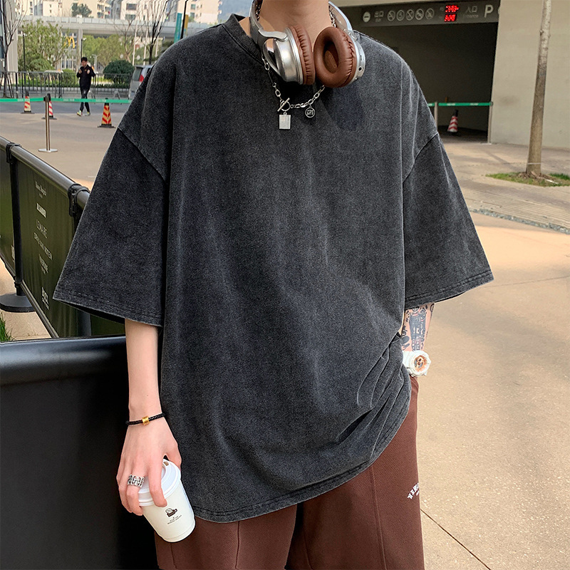 Casual loose T-shirt (S-4XL black) [Please contact customer service to confirm the shipping size after placing an order]]