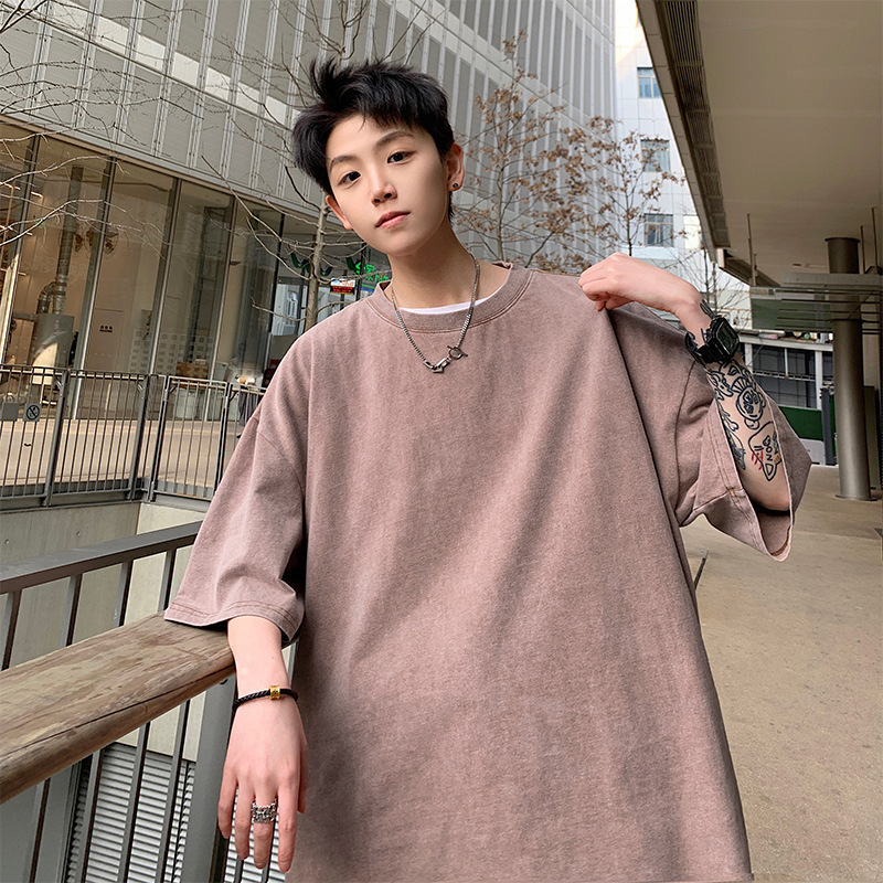 Casual loose T-shirt (S-4XL brown size) [Please contact customer service to confirm the shipping size after placing an order]]