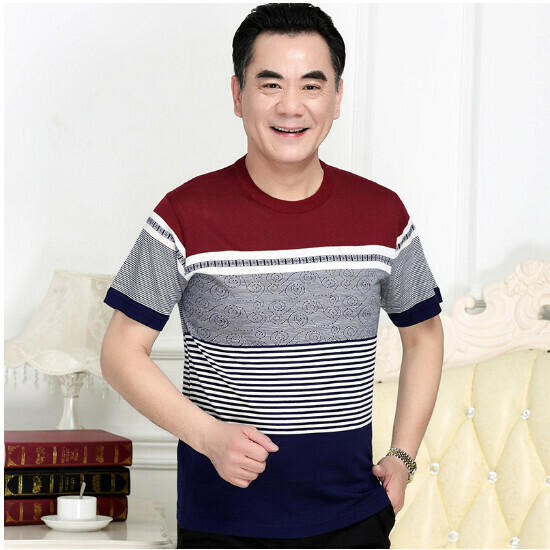 Round neck short-sleeved T-shirt [25-3 types of burgundy] size [M-XXXL] [contact customer service to confirm the shipping size after placing an order]]