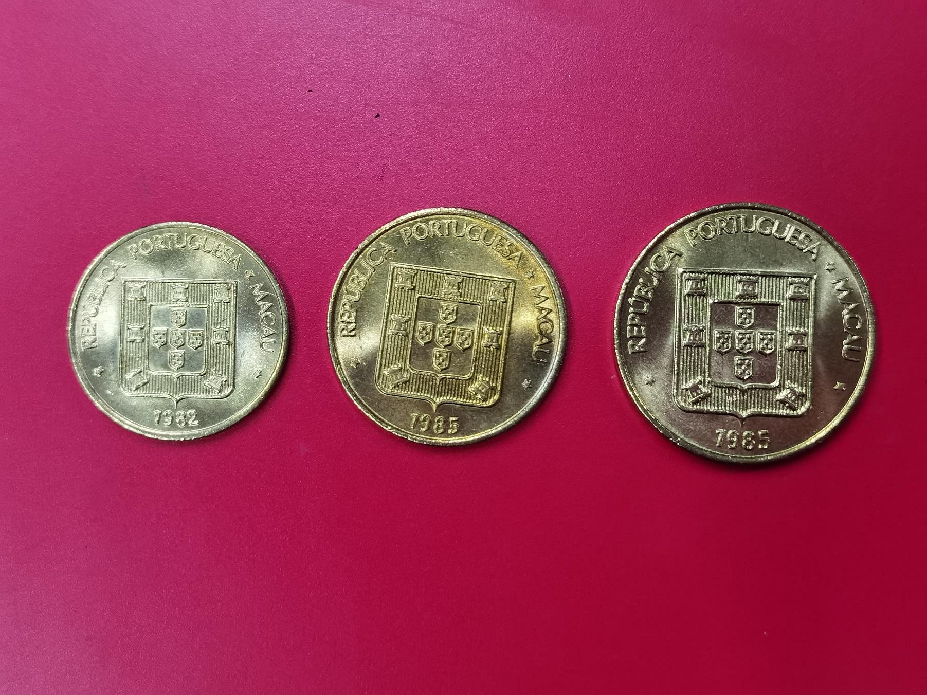 澳門1,2,5毫福祿壽硬幣