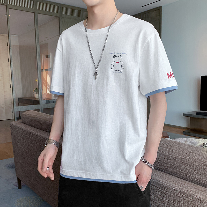 Casual loose T-shirt (M-4XL T361 white) [Please contact customer service to confirm the shipping size after placing an order]]