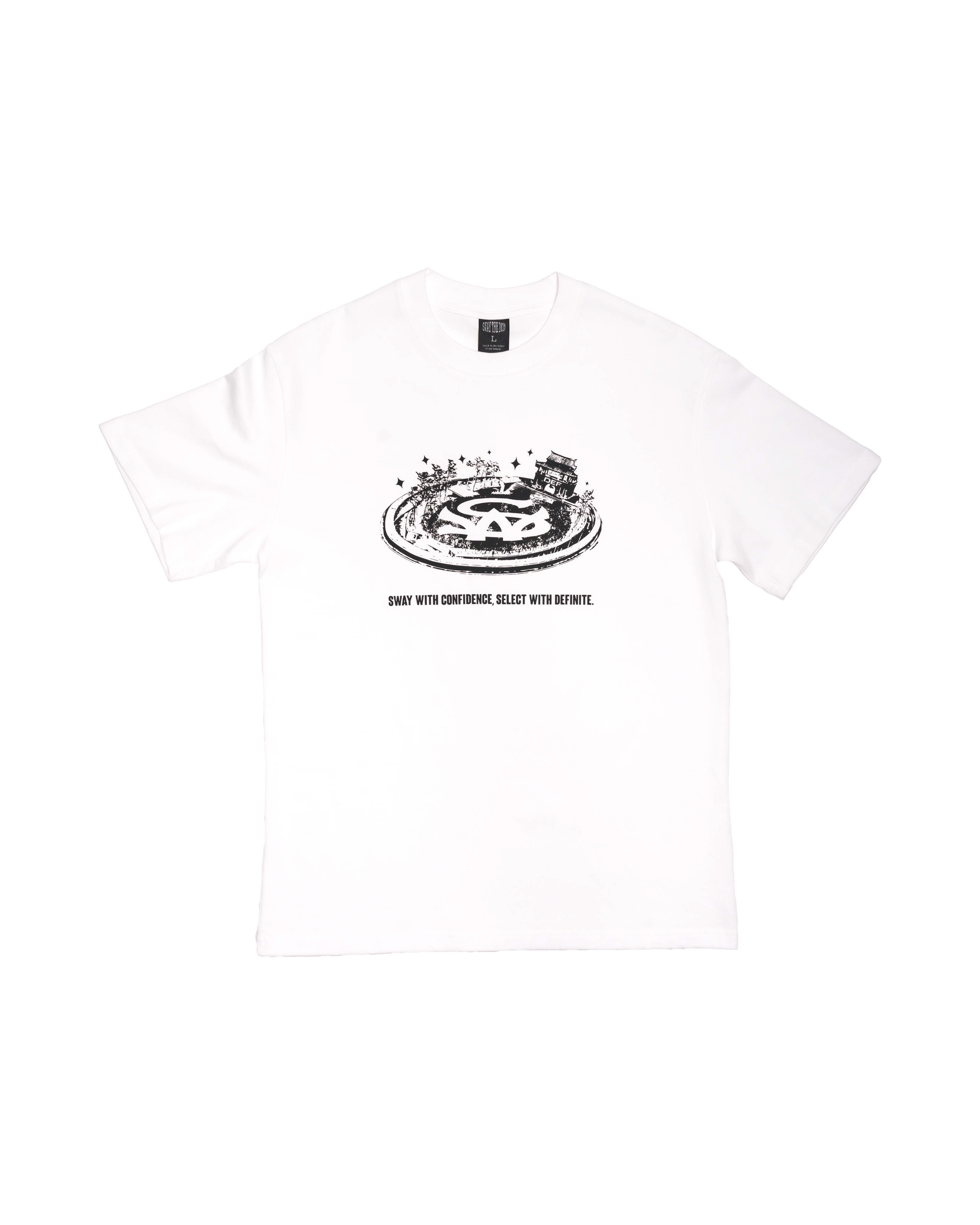 Sway the Don x DEFINITE  “Windy East Gate” TEE - BLACK / WHTE / BLUE
