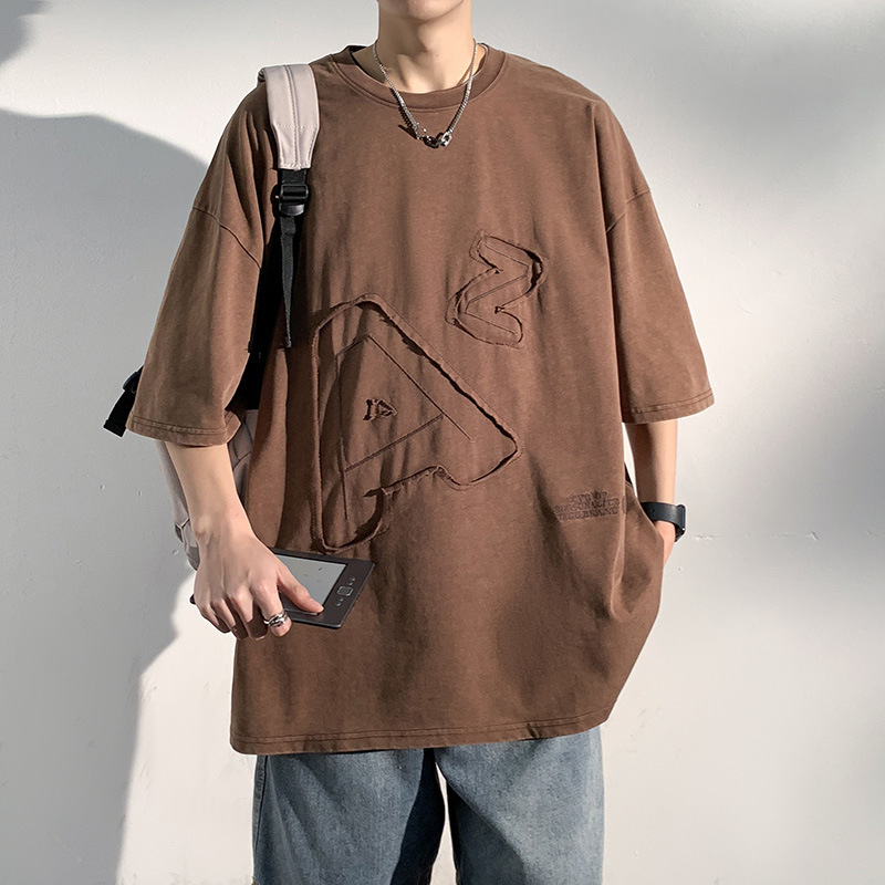 Casual loose T-shirt (M-3XL size -220 deep coffee) [Please contact customer service to confirm the shipping size after placing an order]]