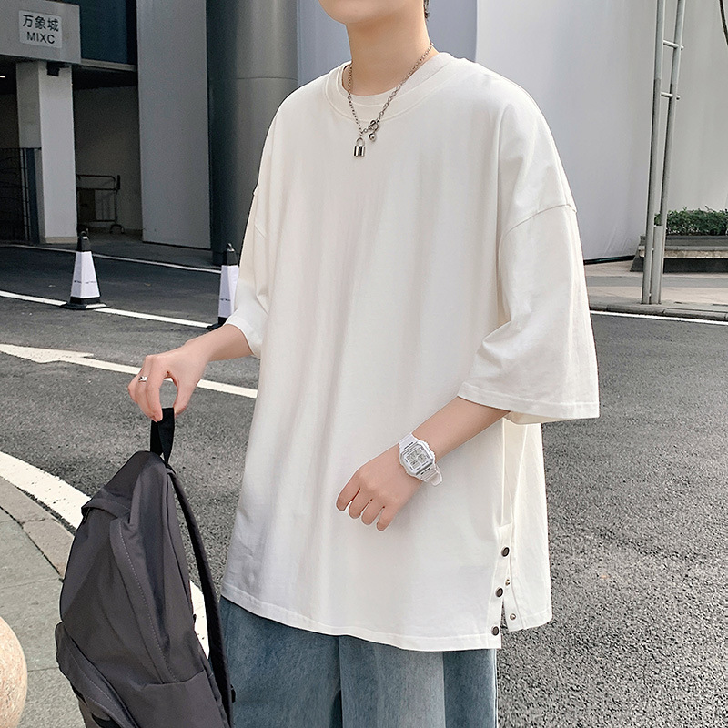 Casual loose T-shirt (M-3XL size white) [Please contact customer service to confirm the shipping size after placing an order]]