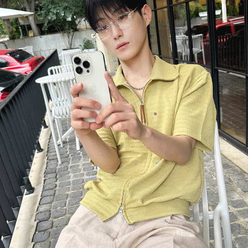 閃亮雙向拉鍊開衫