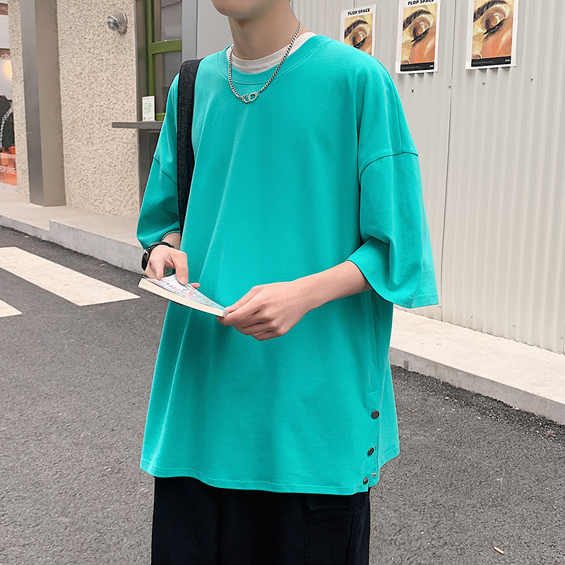 Casual loose T-shirt (M-3XL lake blue) [Please contact customer service to confirm the shipping size after placing an order]]