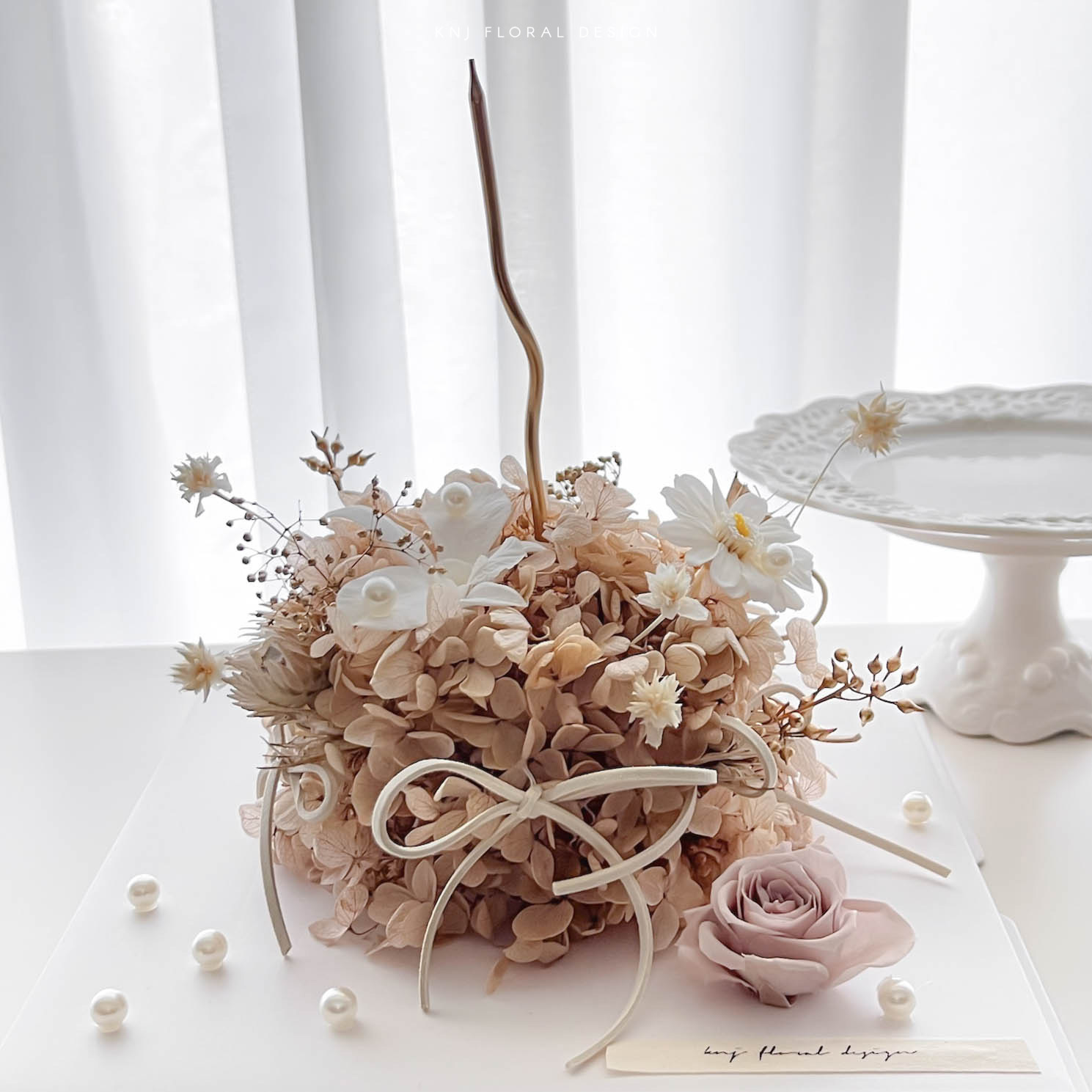 永生繡球花蛋糕－奶茶金