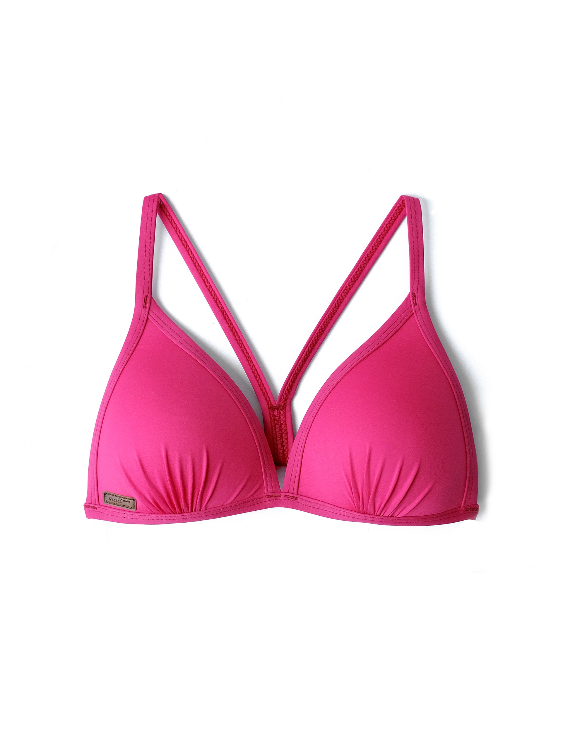 【漿果紅】UPV 三角美胸綁帶上衣