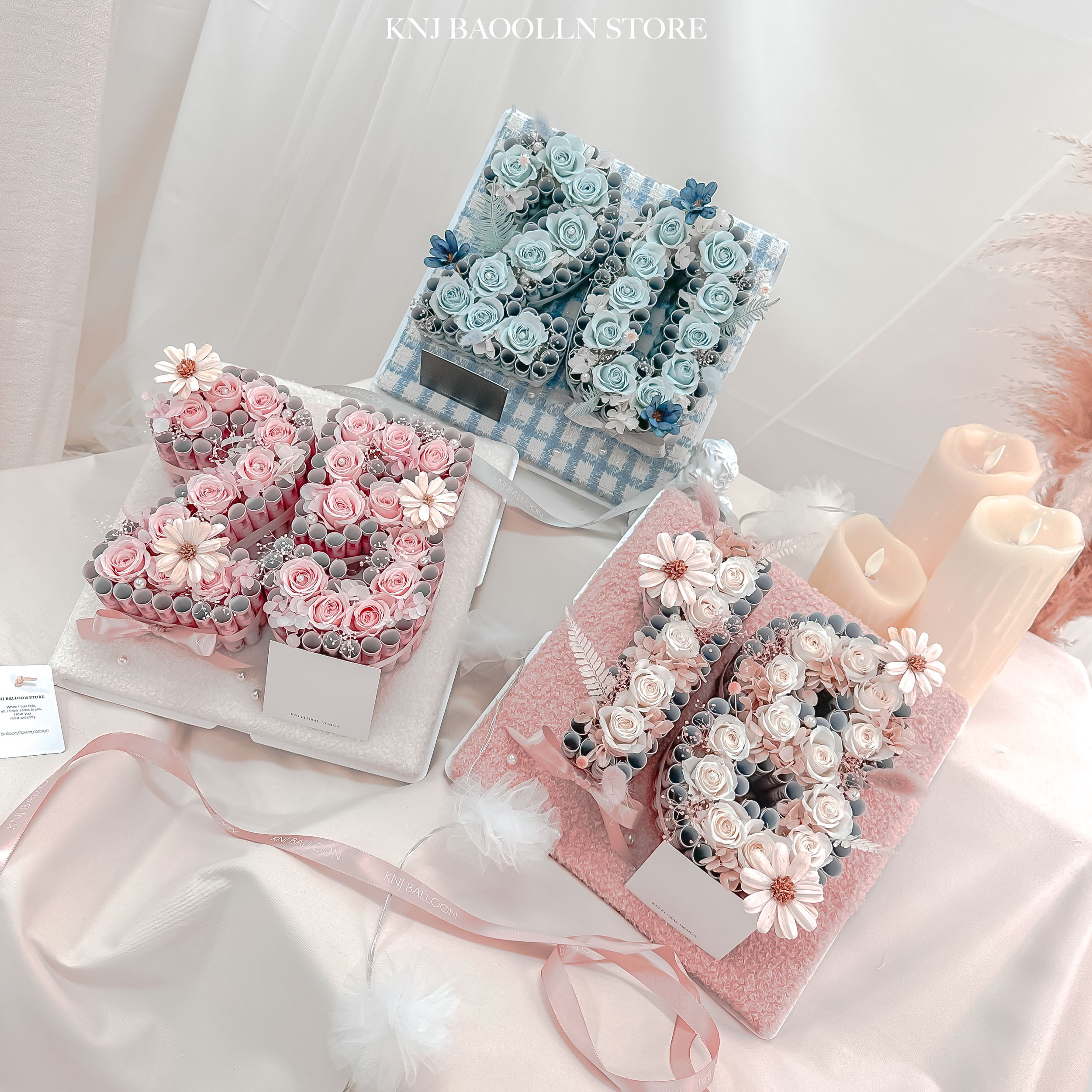 專屬生日歲數鈔票永生花蛋糕