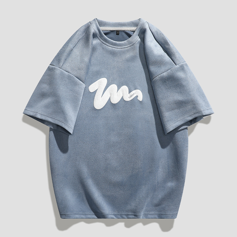 Casual loose T-shirt (M-3XL TC011 light blue) [Please contact customer service to confirm the shipping size after placing an order]]